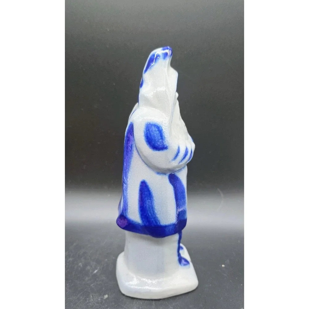 Vintage Eldreth Pottery Salt Glaze Santa Claus Christmas Figurine 9.5